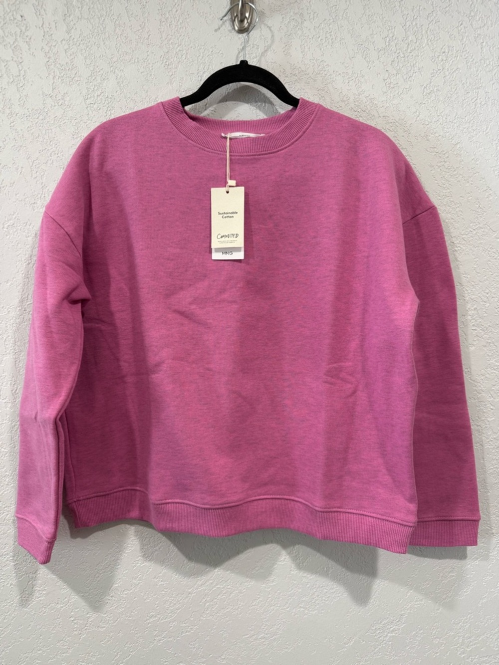 MANGO Crewneck Sweatshirt - Pink